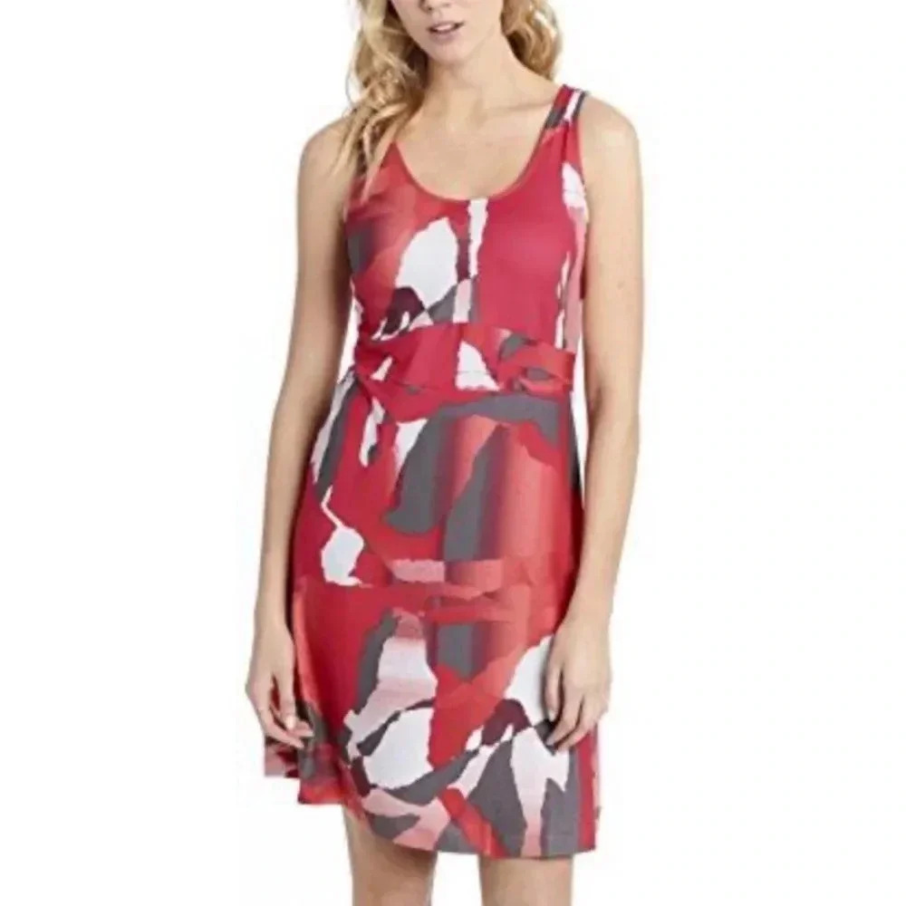 Lole Women's Saffron Tank Dress Tropical Rose Santa Fe Sz Large Pink Athleisure